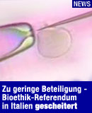 Bioethik-Referendum in Italien gescheitert   / Bildquelle: ORF