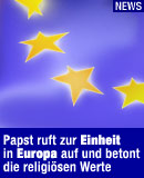 Papst ruft zur Einheit in Europa auf / Grafik: religion.ORF.at