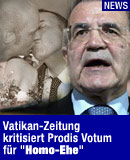 Vatikan kritisiert Prodis Votum fr "Homo-Ehe" / Bildquelle: ANSA/EPA, DPA / Montage: religion.ORF.at